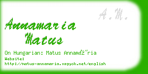 annamaria matus business card